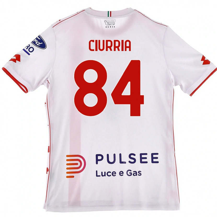 Danxen Dames Patrick Ciurria #84 Wit Rood Uitshirt Uittenue 2024/25 T-Shirt