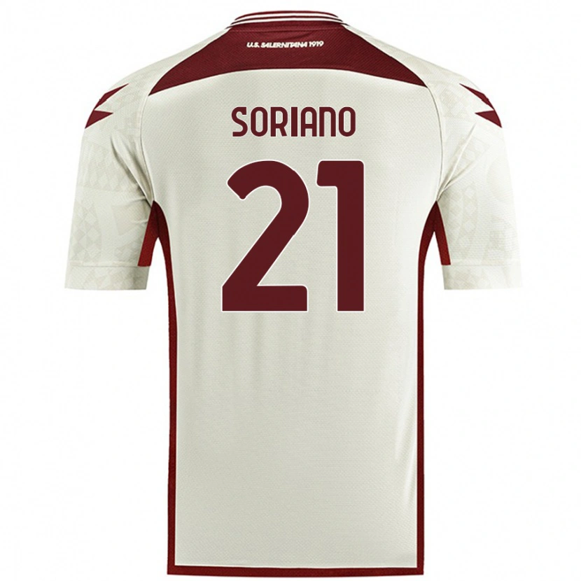 Danxen Dames Roberto Soriano #21 Crèmekleur Uitshirt Uittenue 2024/25 T-Shirt