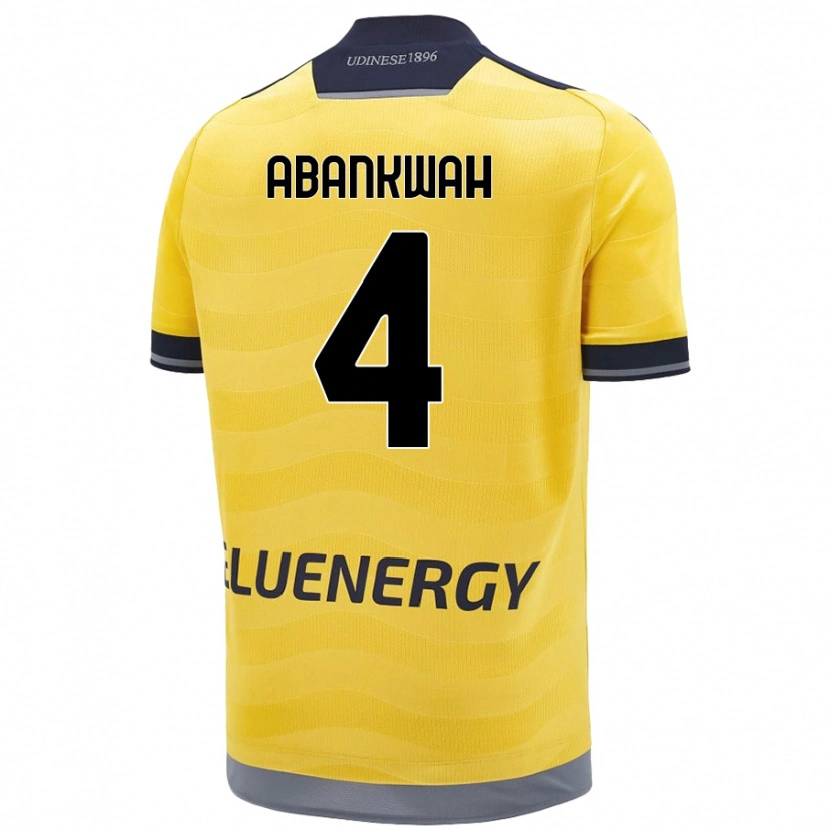 Danxen Dames James Abankwah #4 Goud Uitshirt Uittenue 2024/25 T-Shirt