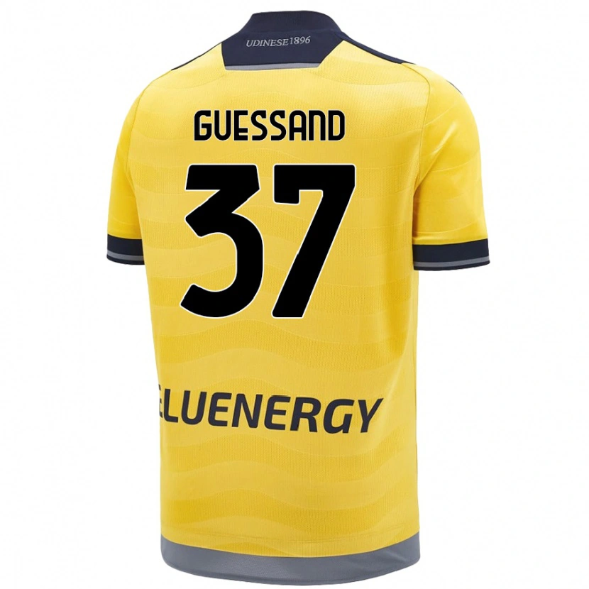 Danxen Dames Axel Guessand #37 Goud Uitshirt Uittenue 2024/25 T-Shirt