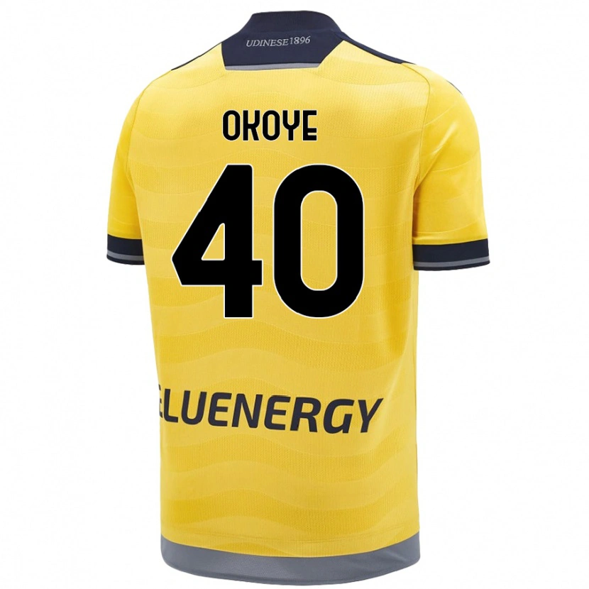 Danxen Dames Maduka Okoye #40 Goud Uitshirt Uittenue 2024/25 T-Shirt