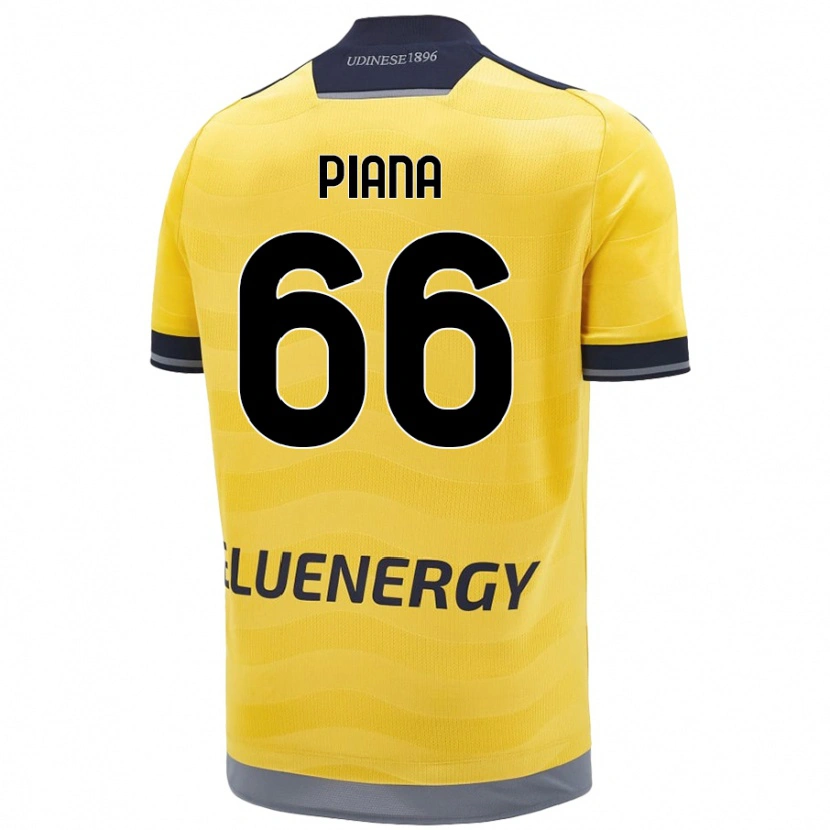 Danxen Dames Edoardo Piana #66 Goud Uitshirt Uittenue 2024/25 T-Shirt