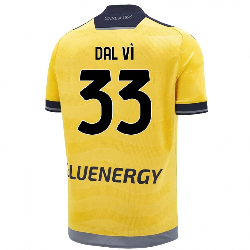 Danxen Dames Matteo Dal Vì #33 Goud Uitshirt Uittenue 2024/25 T-Shirt