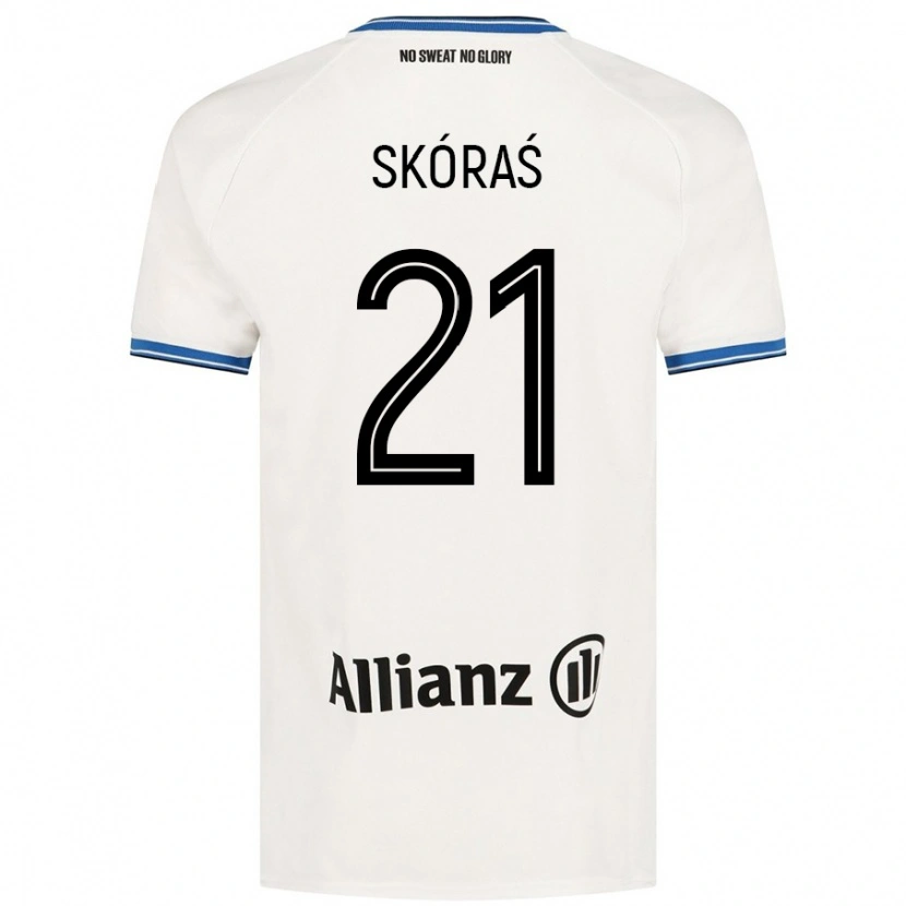 Danxen Dames Michal Skoras #21 Wit Uitshirt Uittenue 2024/25 T-Shirt