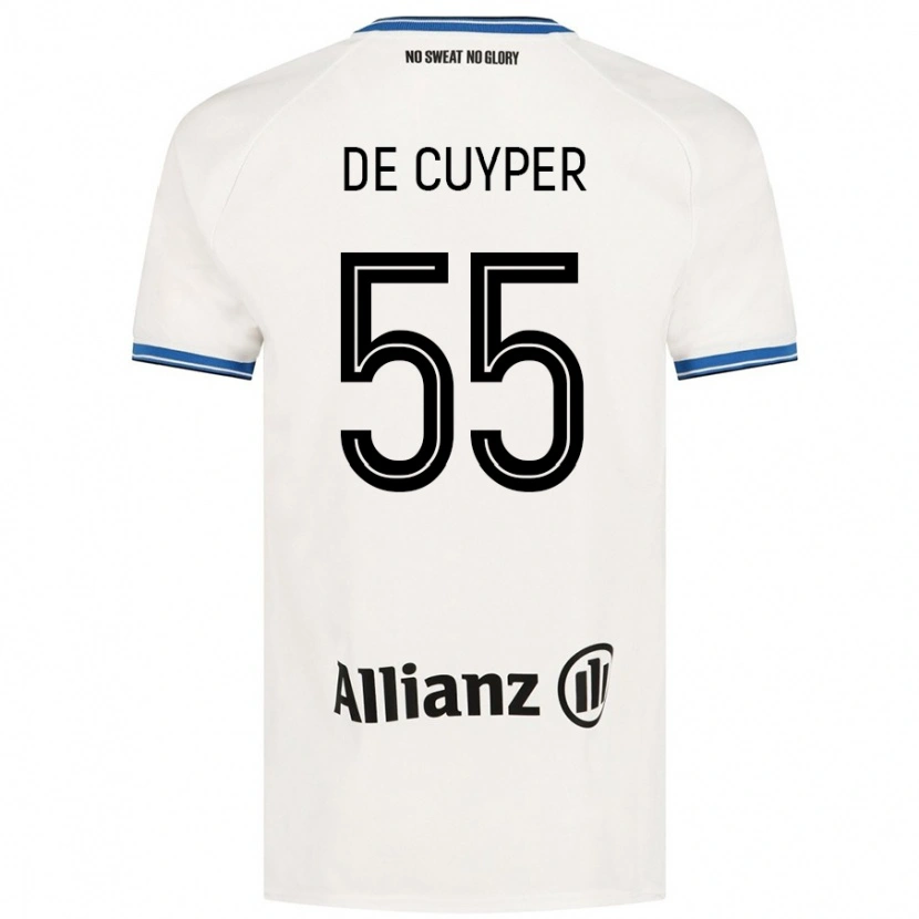 Danxen Dames Maxim De Cuyper #55 Wit Uitshirt Uittenue 2024/25 T-Shirt