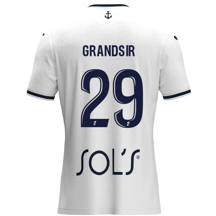 Danxen Dames Samuel Grandsir #29 Wit Donkerblauw Uitshirt Uittenue 2024/25 T-Shirt