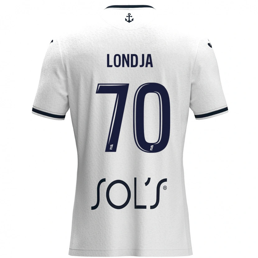 Danxen Dames Ruben Londja #70 Wit Donkerblauw Uitshirt Uittenue 2024/25 T-Shirt