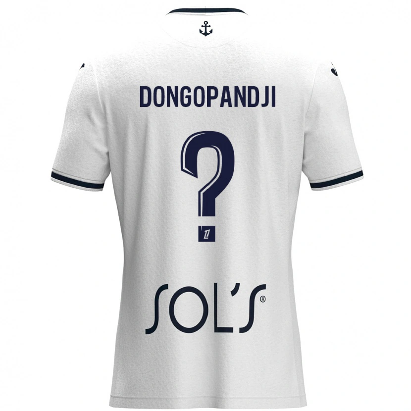 Danxen Dames Hakim Dongopandji #0 Wit Donkerblauw Uitshirt Uittenue 2024/25 T-Shirt