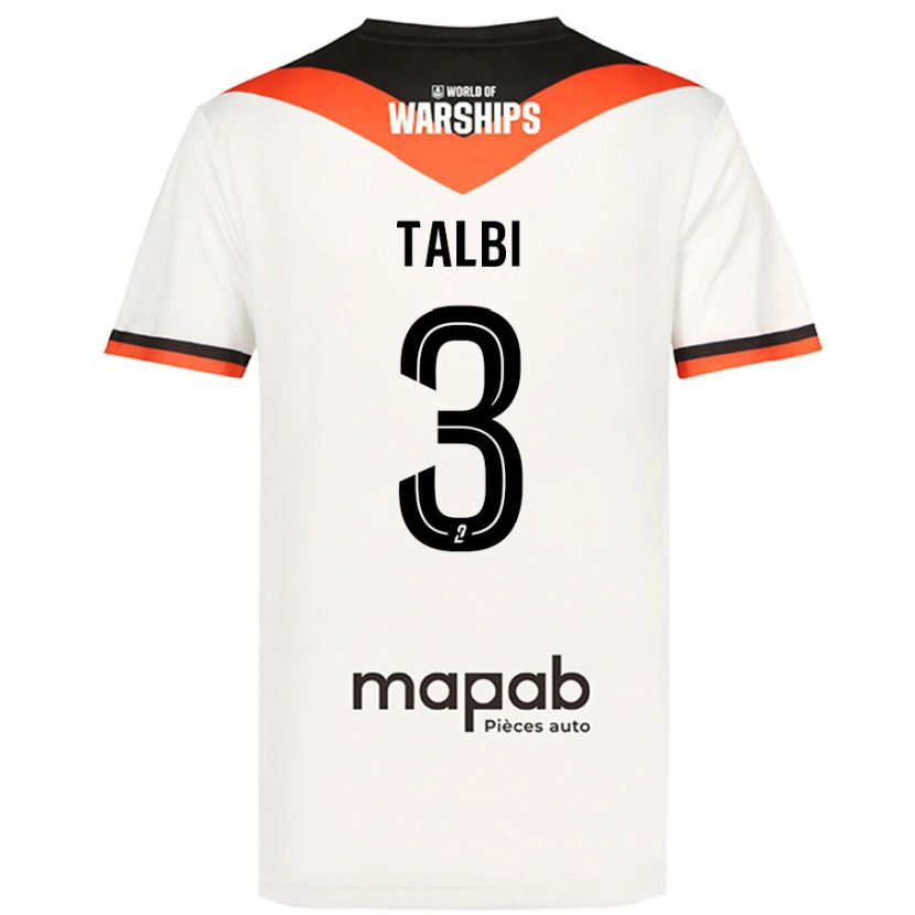 Danxen Dames Montassar Talbi #3 Wit Uitshirt Uittenue 2024/25 T-Shirt