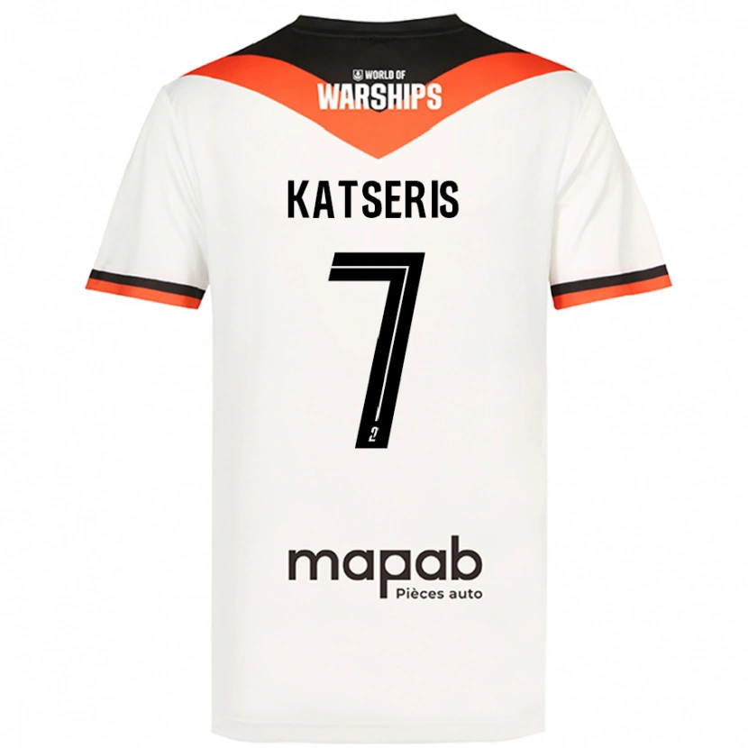 Danxen Dames Panos Katseris #7 Wit Uitshirt Uittenue 2024/25 T-Shirt