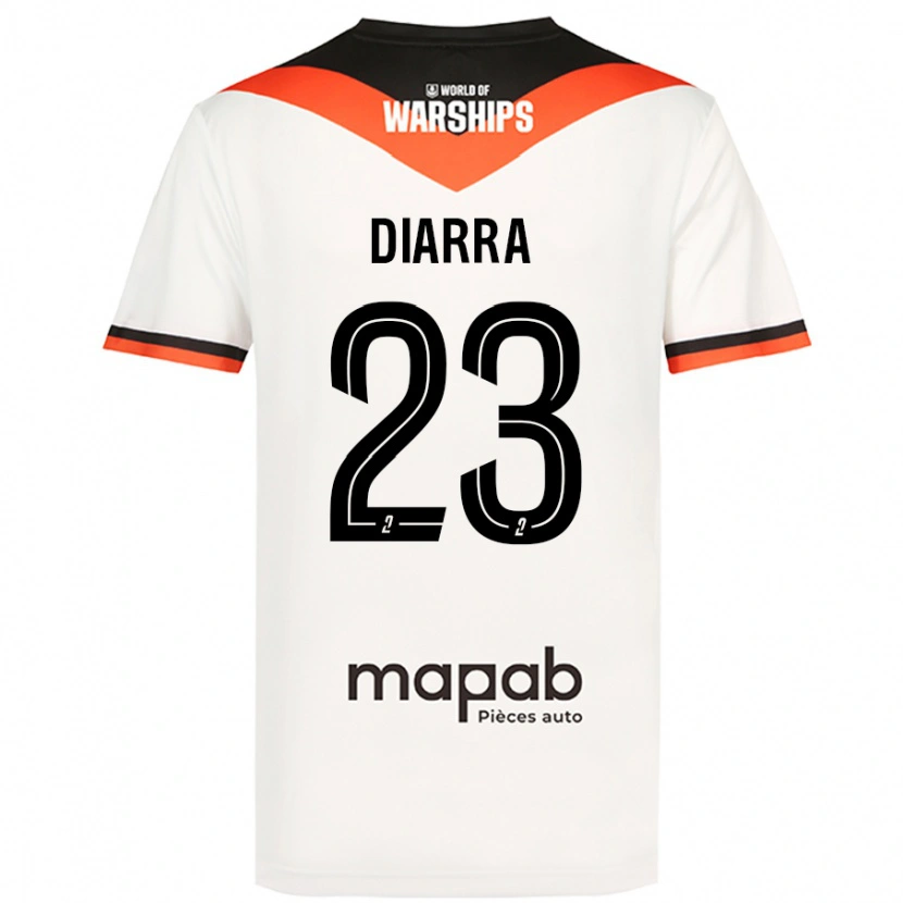 Danxen Dames Stéphane Diarra #23 Wit Uitshirt Uittenue 2024/25 T-Shirt