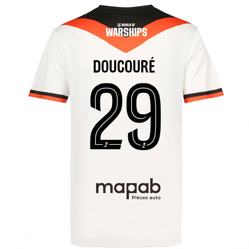 Danxen Dames Siriné Doucouré #29 Wit Uitshirt Uittenue 2024/25 T-Shirt