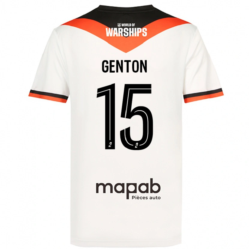 Danxen Dames Enzo Genton #15 Wit Uitshirt Uittenue 2024/25 T-Shirt