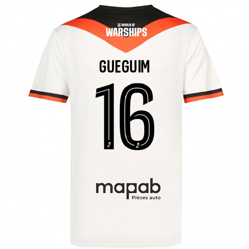 Danxen Dames Guirone Gueguim #16 Wit Uitshirt Uittenue 2024/25 T-Shirt