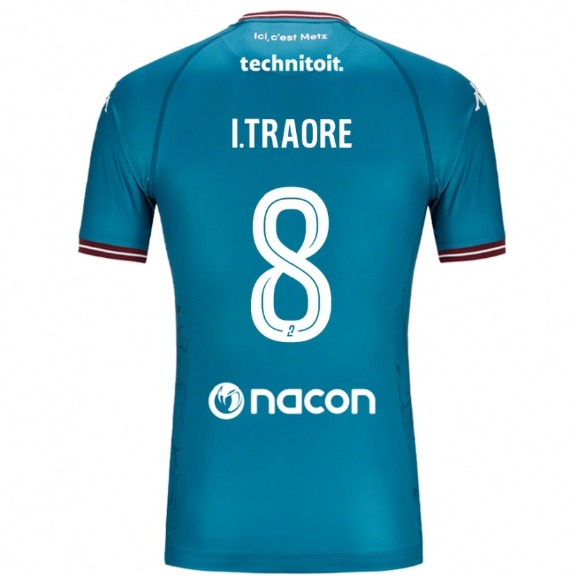 Danxen Dames Ismaël Traoré #8 Blauw Petrol Uitshirt Uittenue 2024/25 T-Shirt