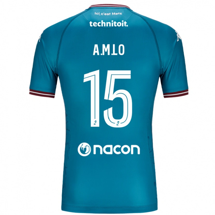 Danxen Dames Aboubacar Lô #15 Blauw Petrol Uitshirt Uittenue 2024/25 T-Shirt