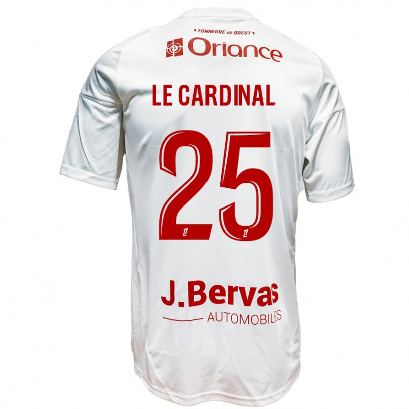 Danxen Dames Julien Le Cardinal #25 Wit Rood Uitshirt Uittenue 2024/25 T-Shirt