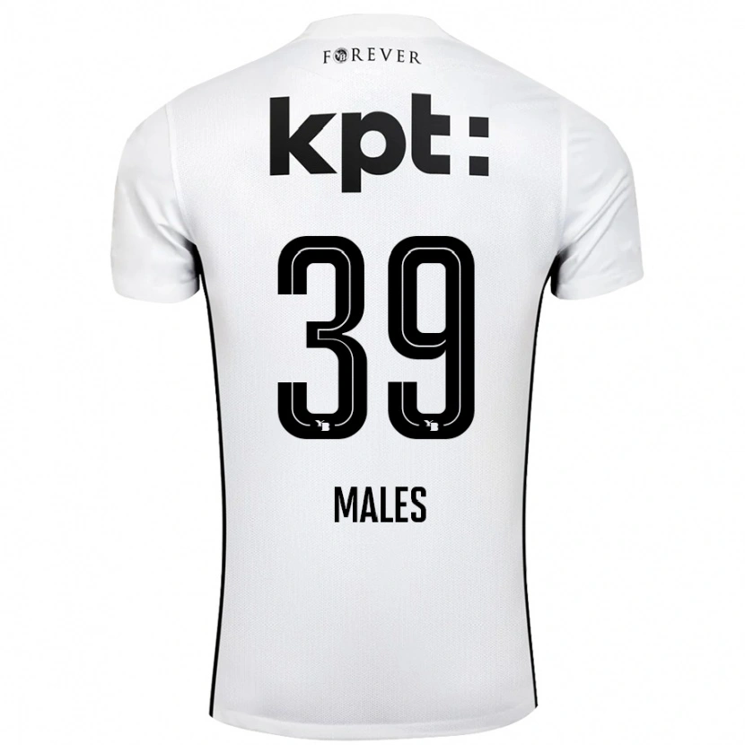 Danxen Dames Darian Males #39 Wit Zwart Uitshirt Uittenue 2024/25 T-Shirt