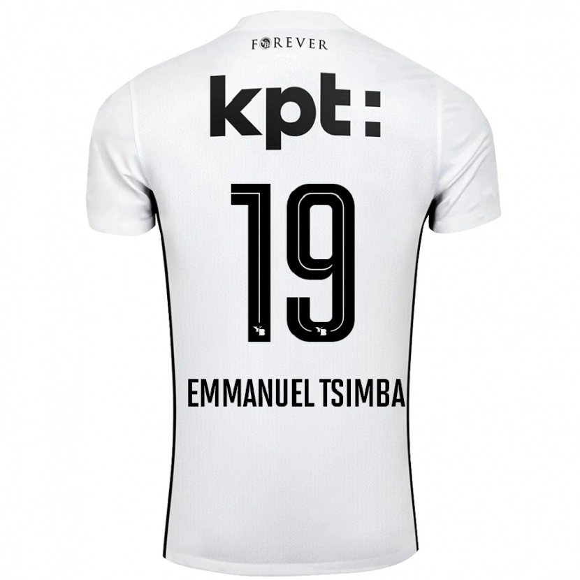 Danxen Dames Felix Emmanuel Tsimba #19 Wit Zwart Uitshirt Uittenue 2024/25 T-Shirt