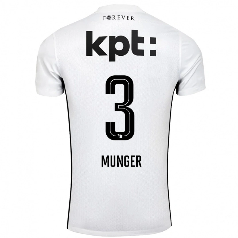 Danxen Dames Noa Münger #3 Wit Zwart Uitshirt Uittenue 2024/25 T-Shirt