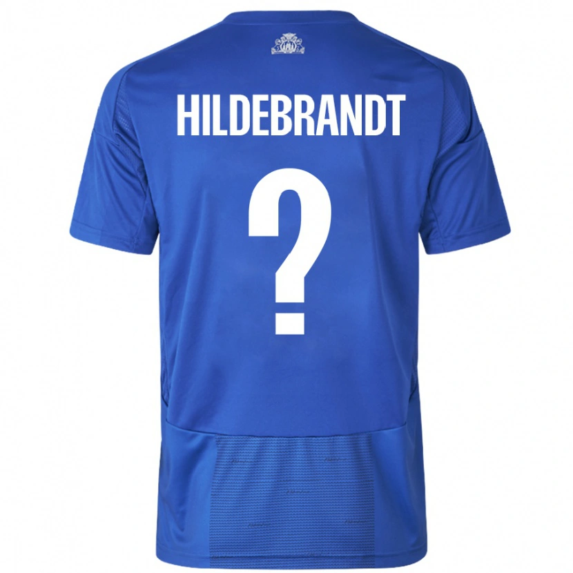 Danxen Dames Sylvester Hildebrandt #0 Wit Blauw Uitshirt Uittenue 2024/25 T-Shirt