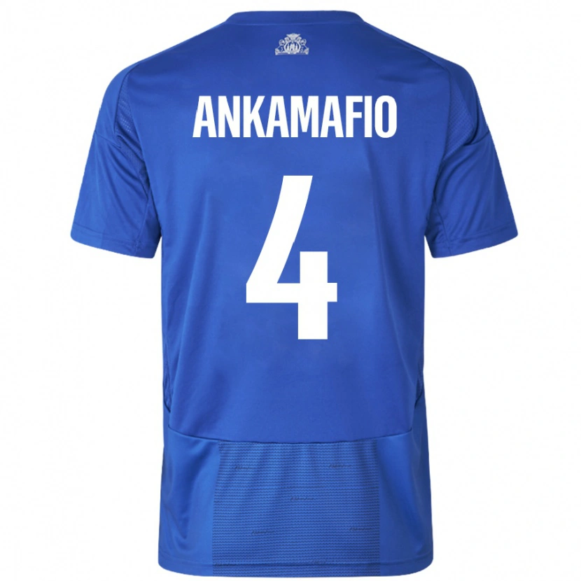 Danxen Dames Graham Ankamafio #4 Wit Blauw Uitshirt Uittenue 2024/25 T-Shirt
