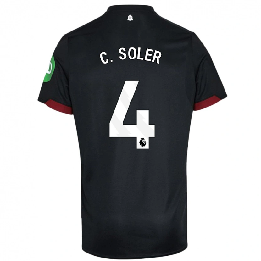 Danxen Kinderen Carlos Soler #4 Zwart Wit Uitshirt Uittenue 2024/25 T-Shirt