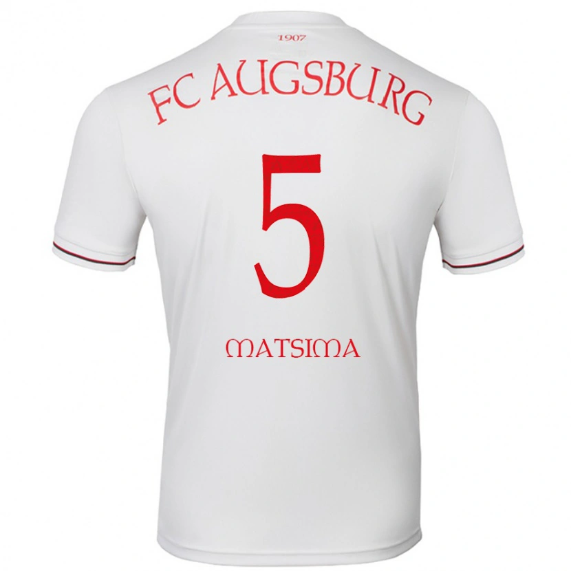 Danxen Kinderen Chrislain Matsima #5 Wit Thuisshirt Thuistenue 2024/25 T-Shirt
