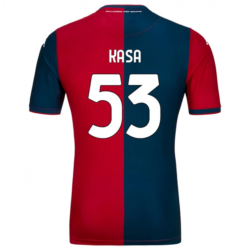 Danxen Kinderen Lior Kasa #53 Rood Donkerblauw Thuisshirt Thuistenue 2024/25 T-Shirt