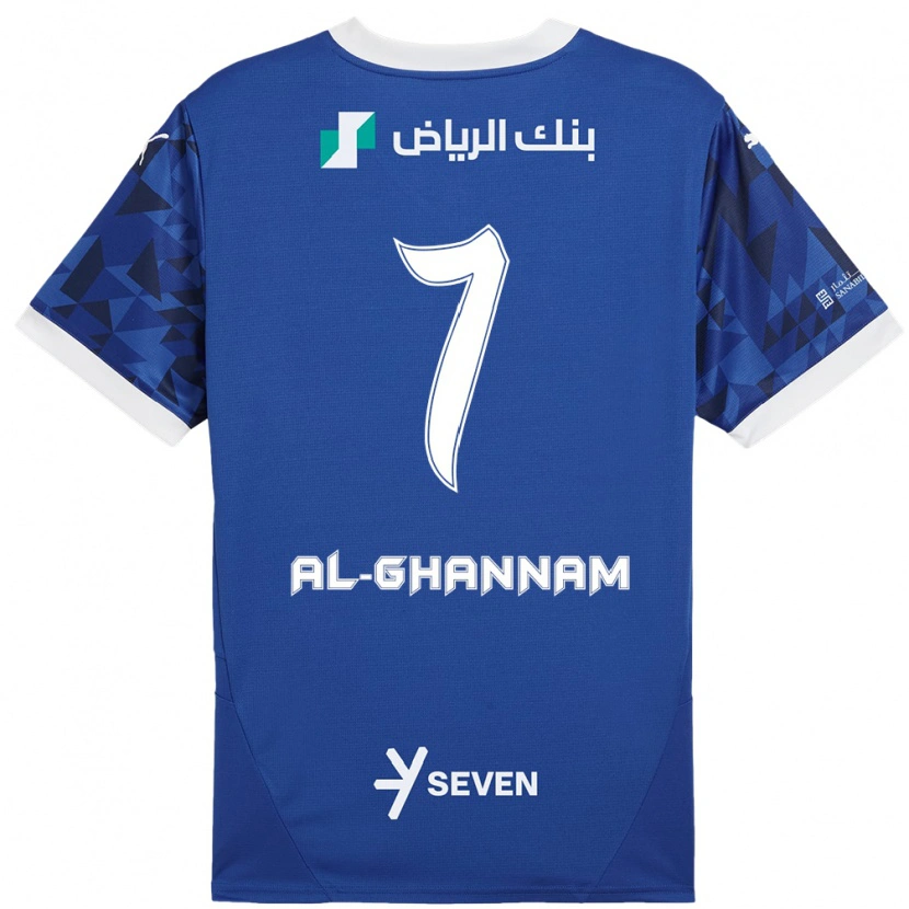 Danxen Kinderen Khalid Al-Ghannam #7 Donkerblauw Wit Thuisshirt Thuistenue 2024/25 T-Shirt