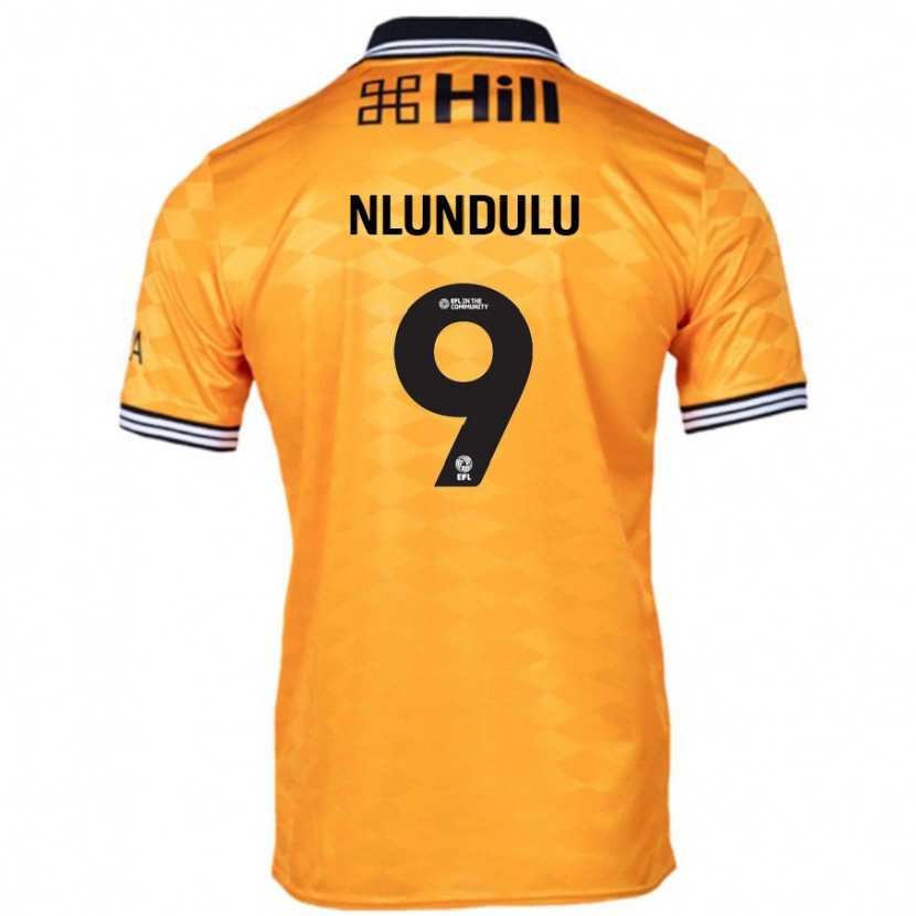 Danxen Kinderen Dan Nlundulu #9 Oranje Thuisshirt Thuistenue 2024/25 T-Shirt