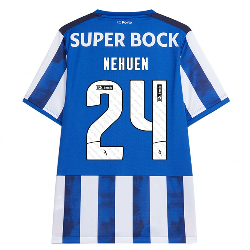 Danxen Kinderen Nehuén Pérez #24 Blauw Wit Thuisshirt Thuistenue 2024/25 T-Shirt