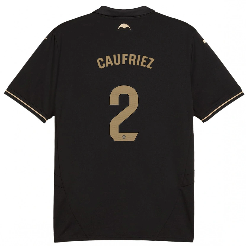 Danxen Kinderen Maximiliano Caufriez #2 Zwart Uitshirt Uittenue 2024/25 T-Shirt