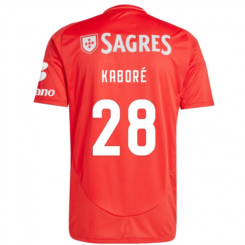 Danxen Heren Issa Kaboré #28 Rood Wit Thuisshirt Thuistenue 2024/25 T-Shirt