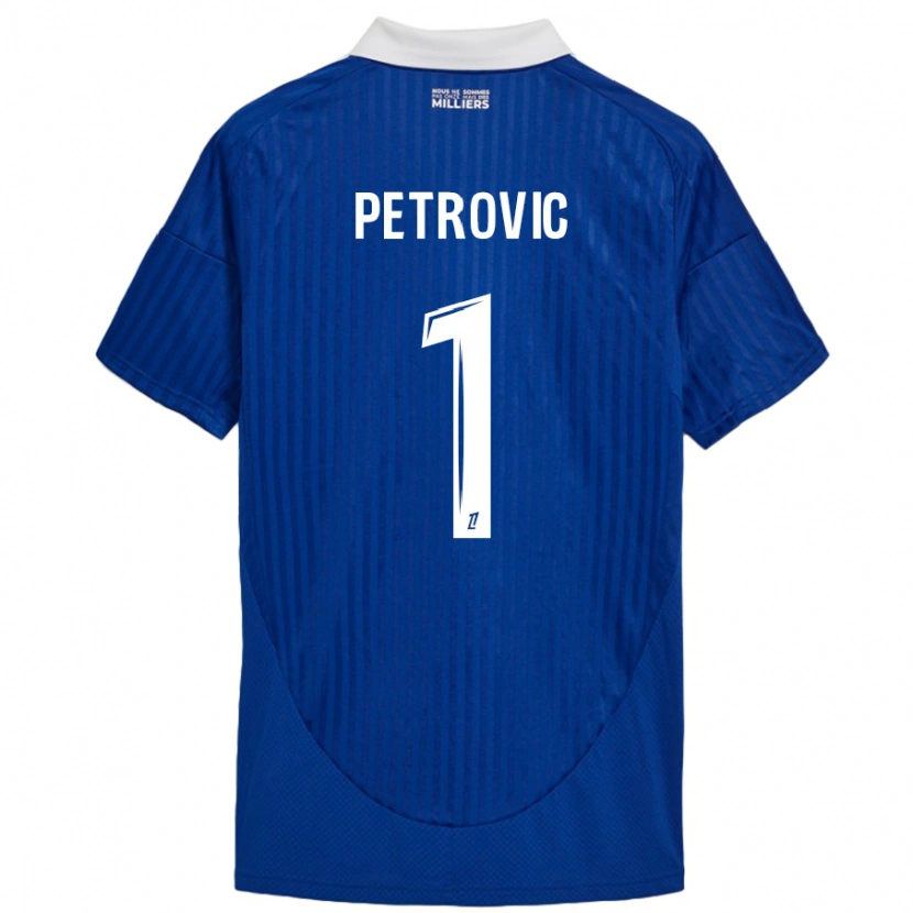 Danxen Heren Djordje Petrovic #1 Blauw Wit Thuisshirt Thuistenue 2024/25 T-Shirt