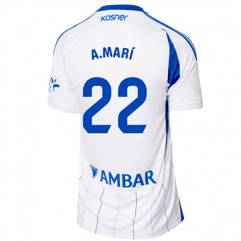 Danxen Heren Alberto Marí #22 Rood Wit Thuisshirt Thuistenue 2024/25 T-Shirt