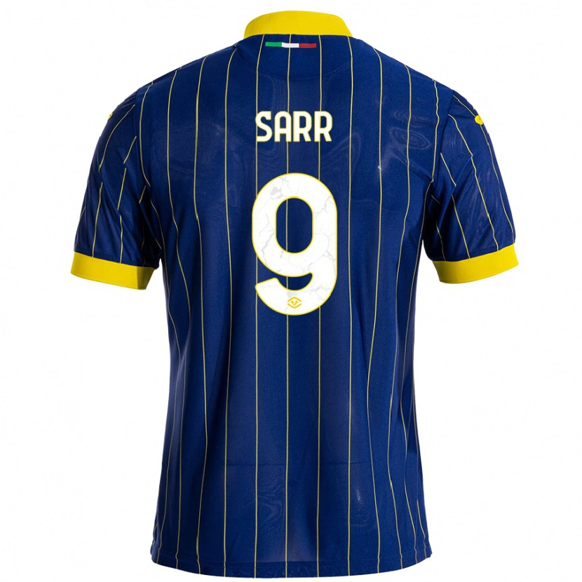 Danxen Heren Amin Sarr #9 Blauw Geel Thuisshirt Thuistenue 2024/25 T-Shirt