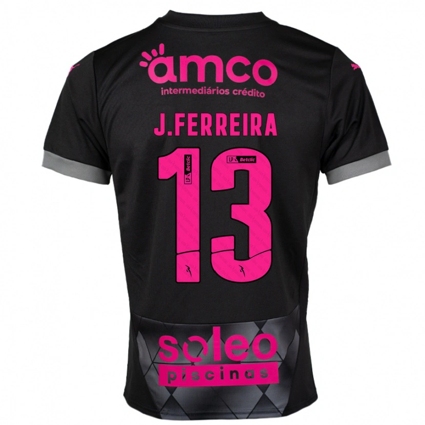 Danxen Heren João Ferreira #13 Zwart Roze Uitshirt Uittenue 2024/25 T-Shirt
