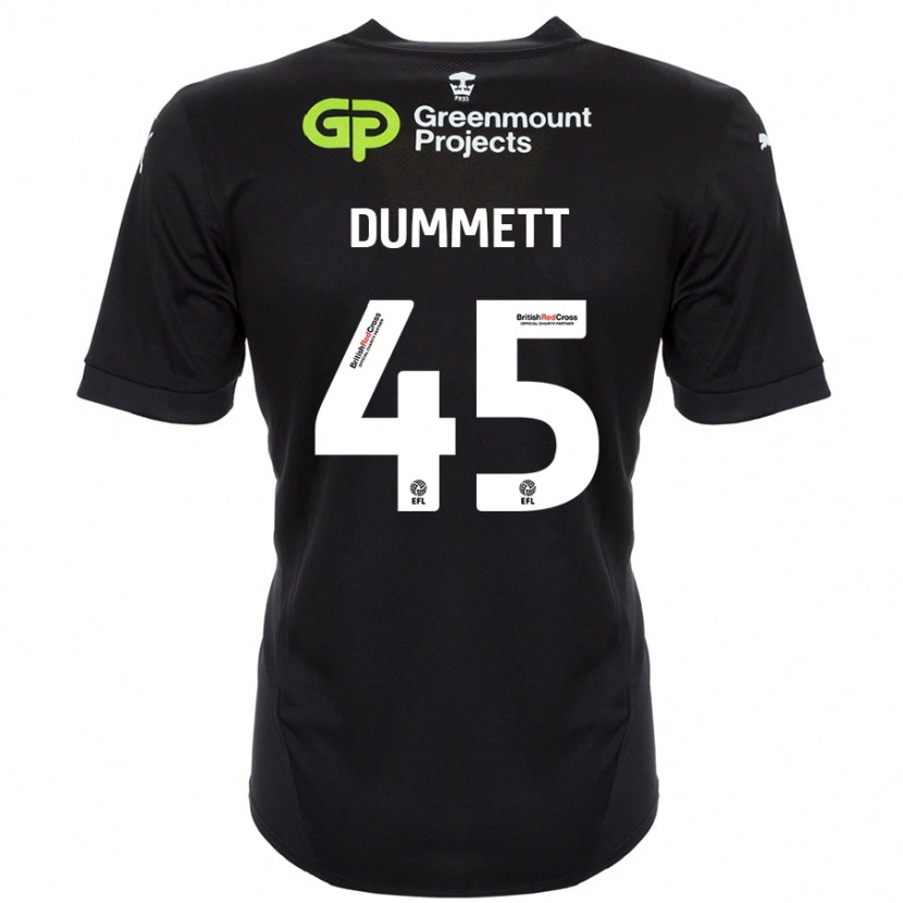 Danxen Heren Paul Dummett #45 Zwart Uitshirt Uittenue 2024/25 T-Shirt