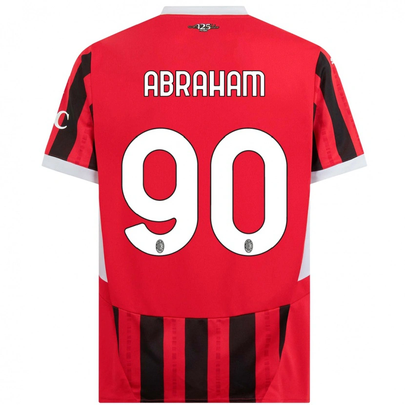 Danxen Heren Tammy Abraham #90 Rood Zwart Thuisshirt Thuistenue 2024/25 T-Shirt