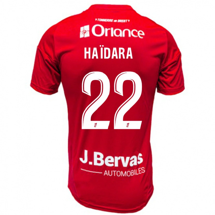 Danxen Heren Massadio Haidara #22 Rood Wit Thuisshirt Thuistenue 2024/25 T-Shirt
