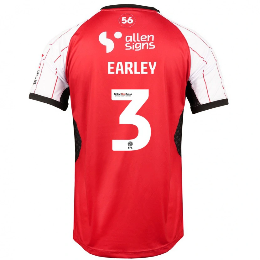 Danxen Heren Saxon Earley #3 Wit Thuisshirt Thuistenue 2024/25 T-Shirt