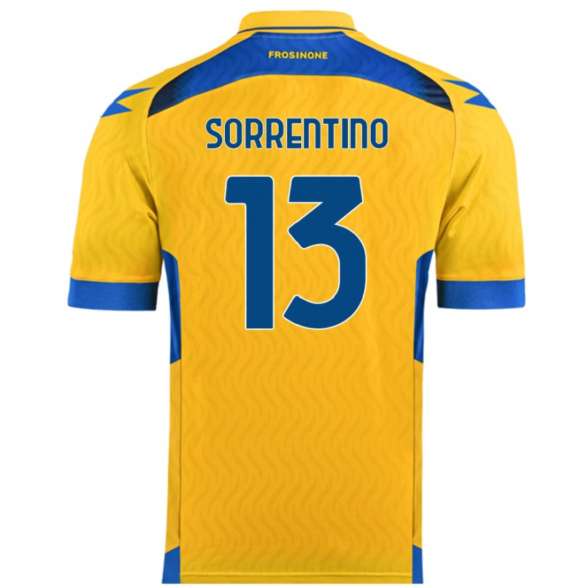 Danxen Heren Alessandro Sorrentino #13 Geel Thuisshirt Thuistenue 2024/25 T-Shirt