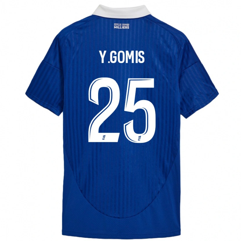 Danxen Heren Yoni Gomis #25 Blauw Wit Thuisshirt Thuistenue 2024/25 T-Shirt