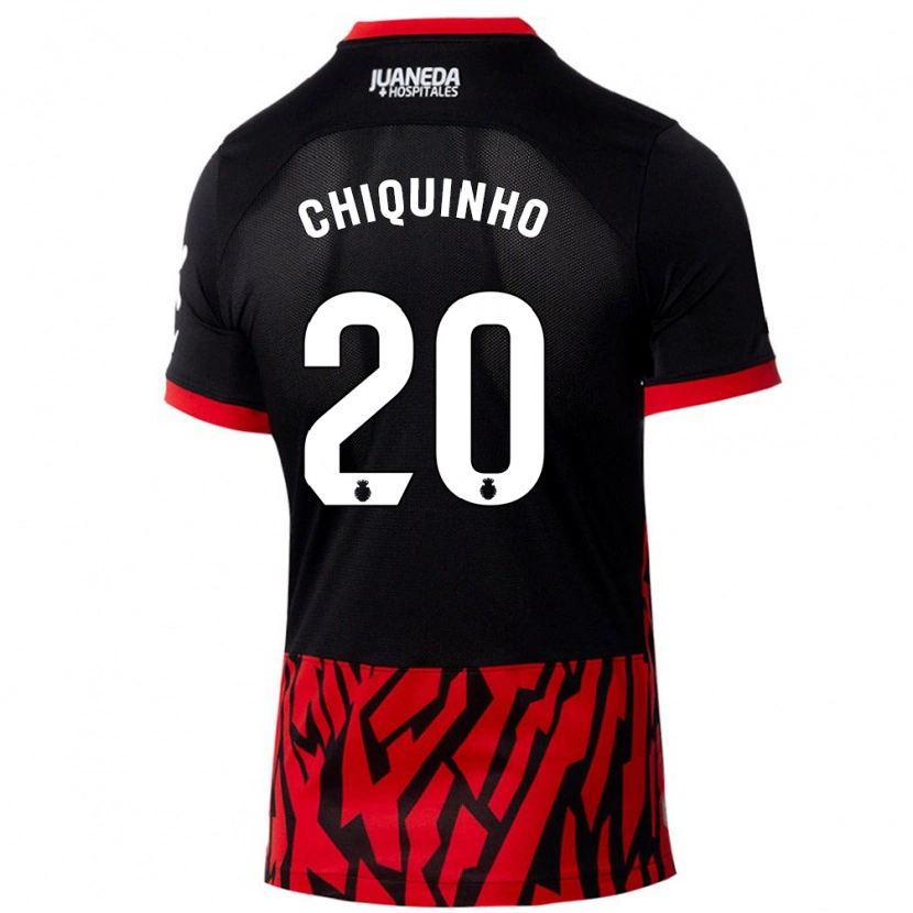 Danxen Dames Chiquinho #20 Zwart Rood Thuisshirt Thuistenue 2024/25 T-Shirt