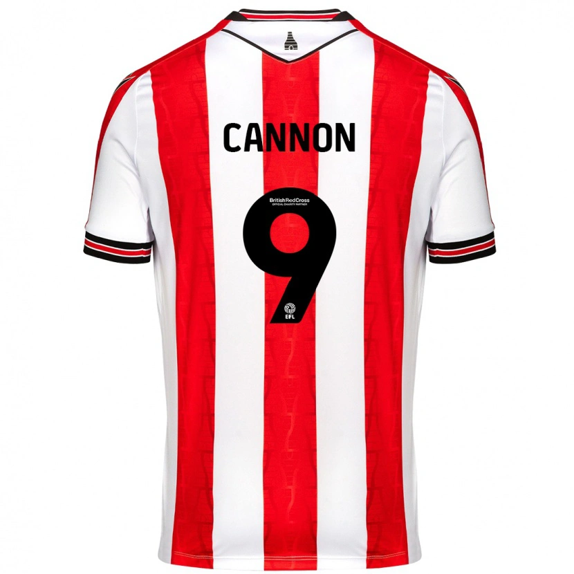 Danxen Dames Tom Cannon #9 Rood Wit Thuisshirt Thuistenue 2024/25 T-Shirt