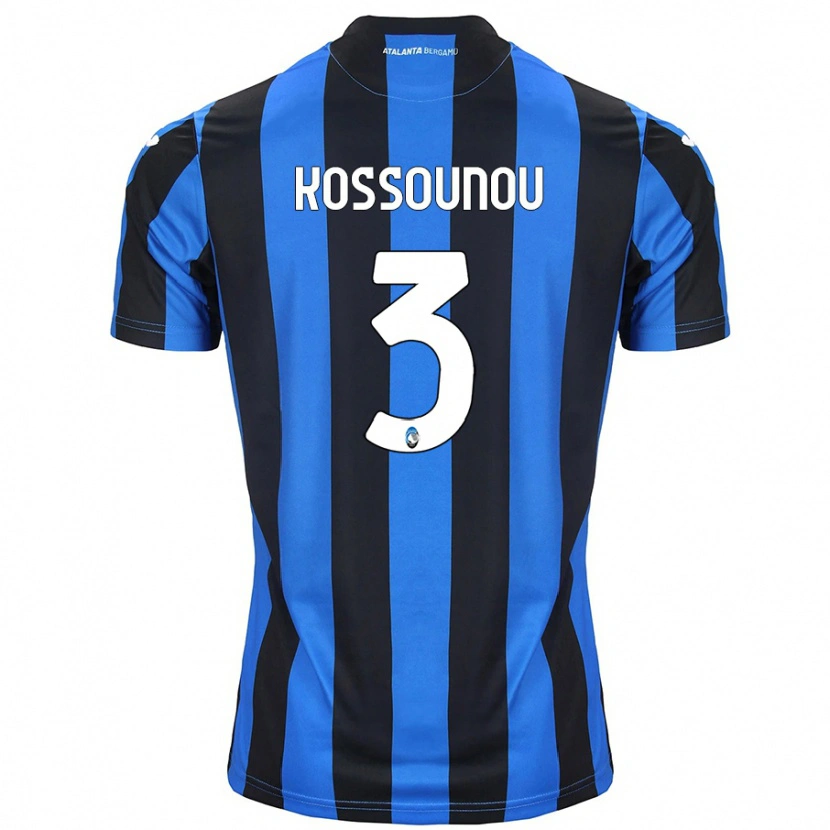 Danxen Dames Odilon Kossounou #3 Blauw Zwart Thuisshirt Thuistenue 2024/25 T-Shirt