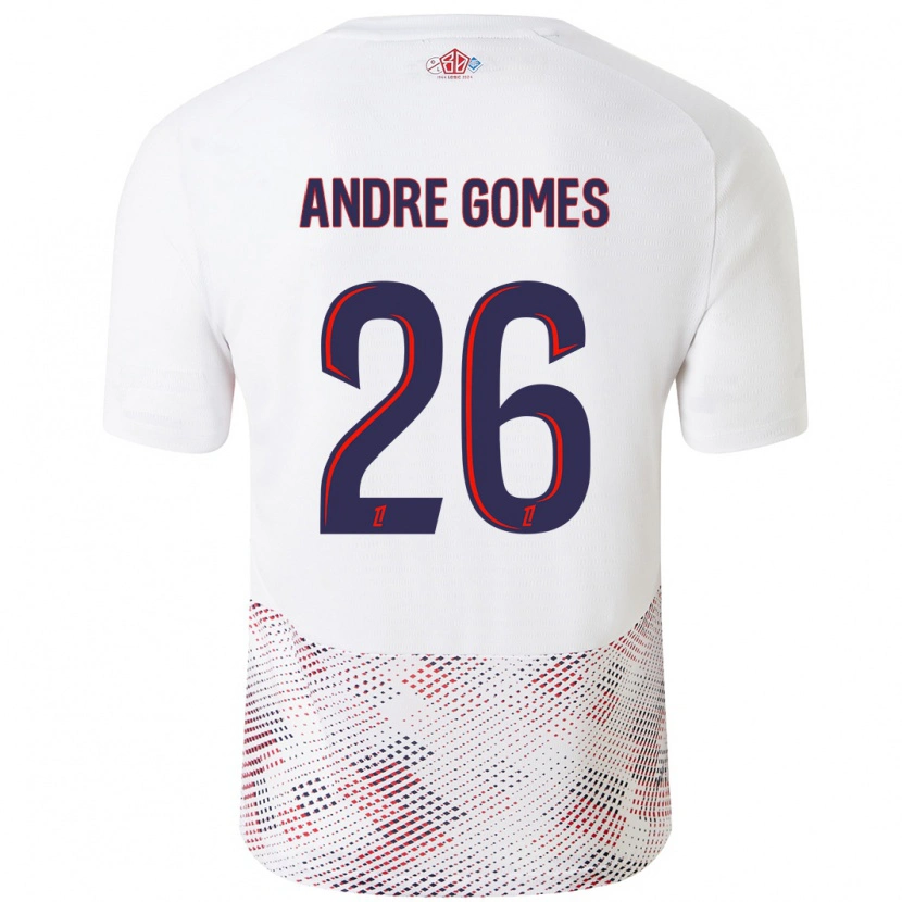 Danxen Dames André Gomes #26 Wit Koningsblauw Uitshirt Uittenue 2024/25 T-Shirt