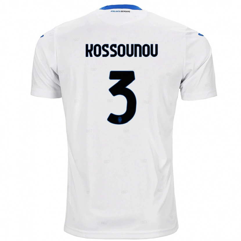 Danxen Dames Odilon Kossounou #3 Wit Uitshirt Uittenue 2024/25 T-Shirt