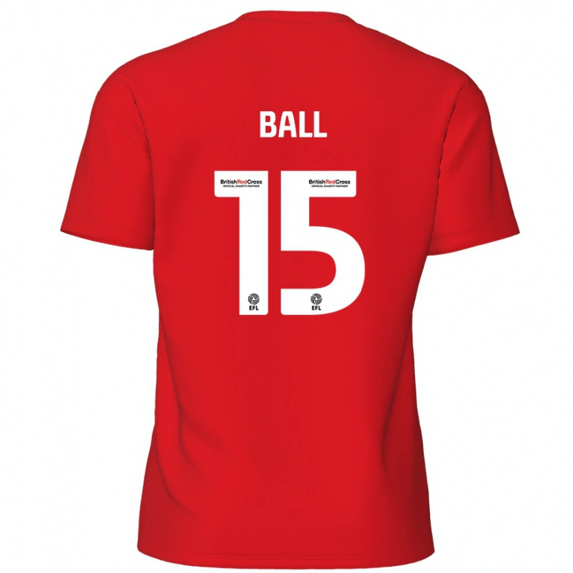 Danxen Dames Dominic Ball #15 Rood Thuisshirt Thuistenue 2024/25 T-Shirt